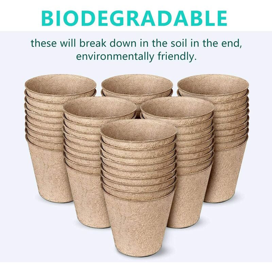 110 Packs 3.2 Inch Peat Pots, Seeds Starter Peat Pots, Biodegradable Herb Seed Starter Pots Kits