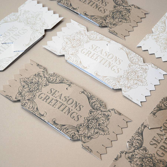 Pack Of Six Season's Greetings Cracker Cards