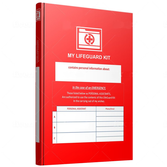 Lifeguard Kit - Organizing Your Important Papers, Binder With Protection Sheets, Medical Emergency Binder, What If, in Case Of Emergency