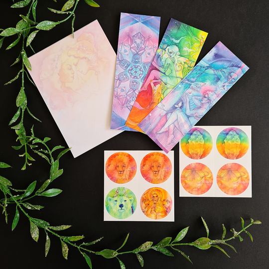 Soulbird Art Notepad, Bookmarks & Stickers/Gift Bundle