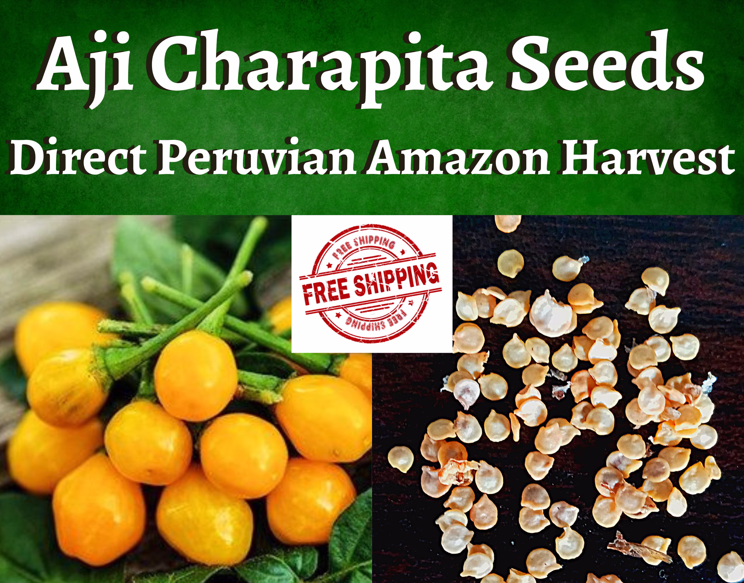 Aji Charapita Seeds - Pure Peruvian Amazon Strain | Yellow Organic