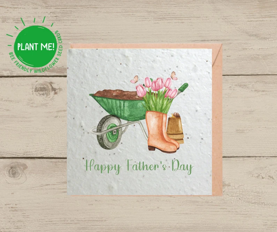 Father's Day Card | Seeded Wildflower For Dad Plantable Seed Happy Grandad