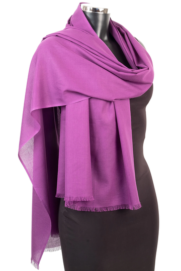 Organic Cotton Scarf, Purple Shawl, Violet Pashmina, Fair Trade Scarves, Clothing, Wrap, Gift For Girlfriend