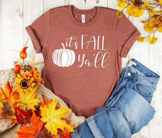 Fall Shirt Women It's Ya'll Shirts Grunge Pumpkin Mom Gift Pumpkin Season Halloween Spice