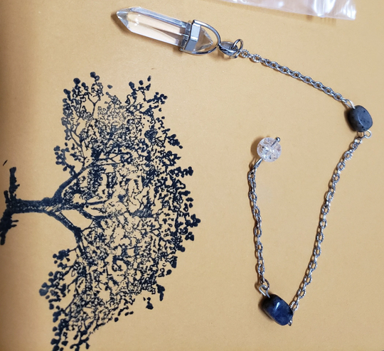 Clear Quartz Pendulum 351 | Sodalite Meditation Dowsing Metaphysical Divination Tool Psychic Reading Gemstones