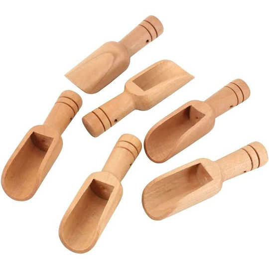 Aougo - 6 Pieces Mini Wooden Spoons Wooden Candy Spoon Piccolo Small Spoon for Bath Salts Tea Spoon Laundry Spoon Wooden Candy Spoon