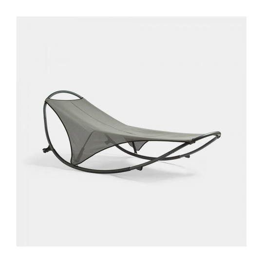 Vonhaus - Rocking Sun Lounger - Sun Bed with Weather Resistant Textoline and Durable Powder Coated Steel Frame - Sunlounger Chair for Outdoor and
