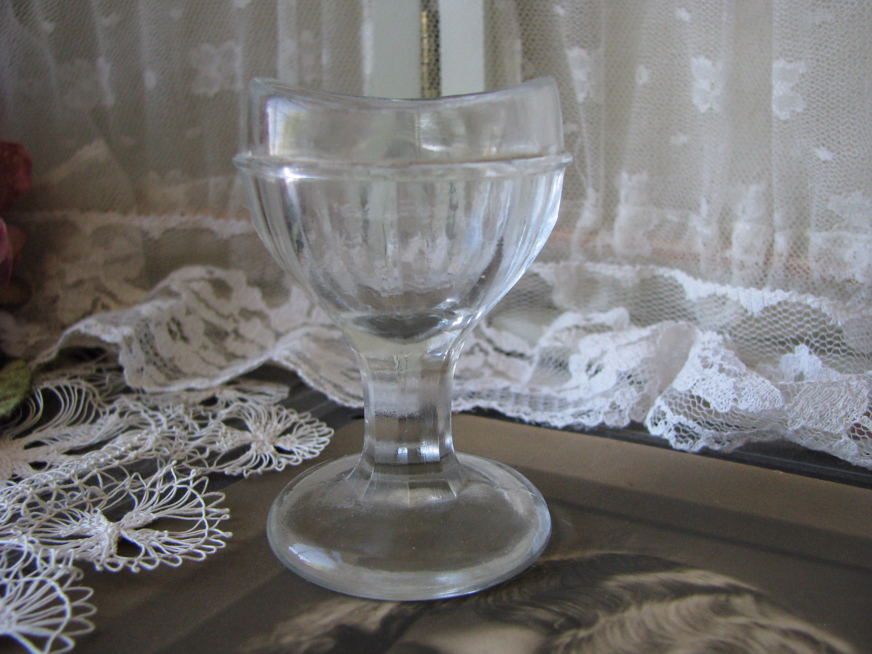 Vintage Glass Eye Cup, 1930S Medicine Wash Curiosity, Oddity, Halloween Decor