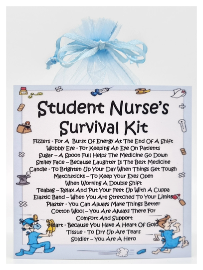 student Nurse's Survival Kit - Fun Novelty Gift & Card Alternative/Present Birthday Greeting Cards Quirky Unique Nurse