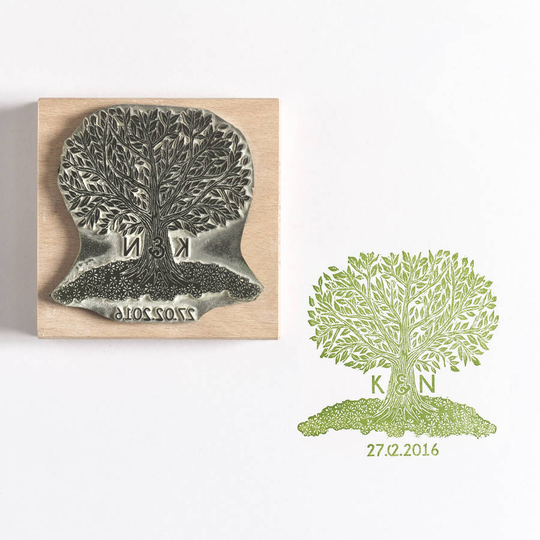 Personalised Tree Rubber Stamp