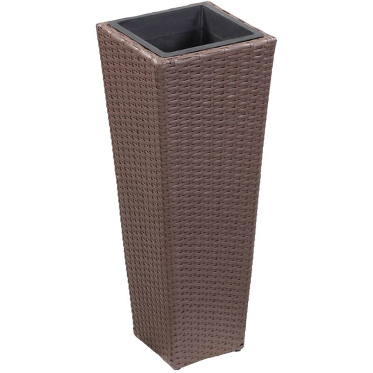 Vidaxl - Garden Raised Bed 30x30x80 cm Poly Rattan Brown Brown