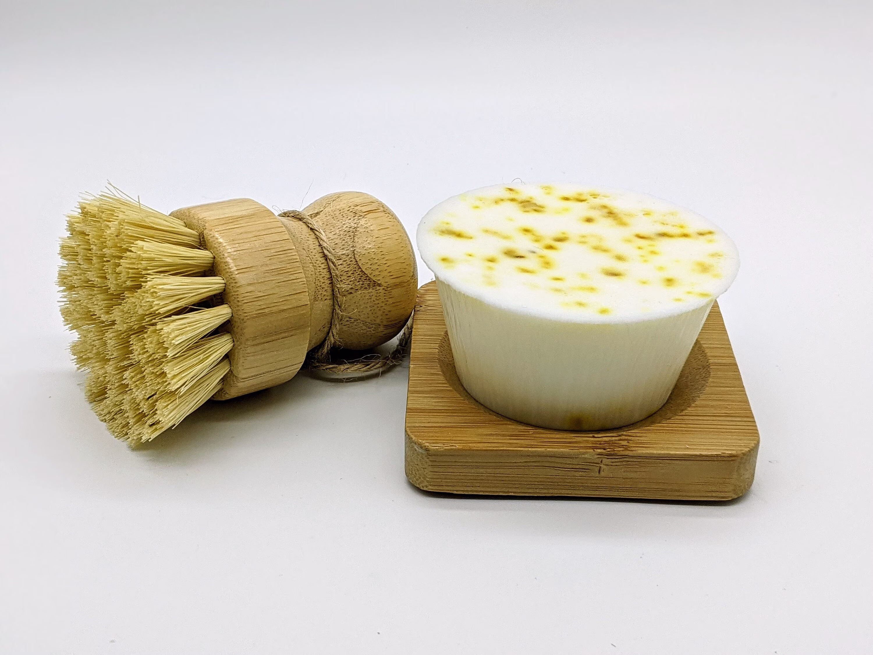 Organic Dish Washing Soap Bar | Zero Waste Vegan Eco Friendly Set Bamboo + Zero Soap