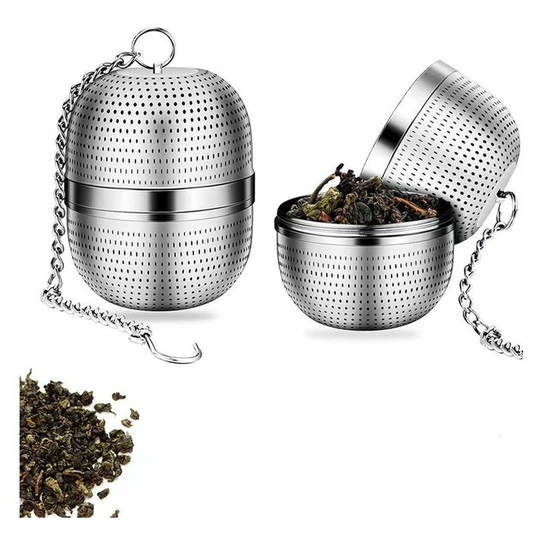 Morejieka - rlife 2 Pcs Tea Infuser Tea Strainer with Stainless Steel Chain Filter for Tea Spices Most Cups and Teapots