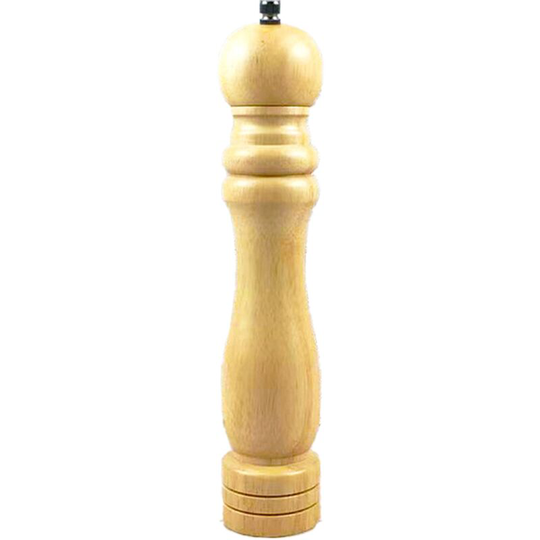Pepper grinder wooden stainless steel core manual freshly ground black sesame sea salt white pepper 10 inches white