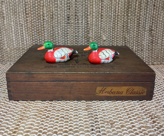 Pair Of Vintage Duck Salt & Pepper Shakers/Vintage Set/Vintage Decor/Duck Shakers