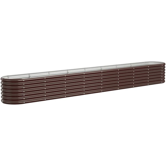 Vidaxl - Garden Planter Powder-coated Steel 332x40x36 cm Brown Brown