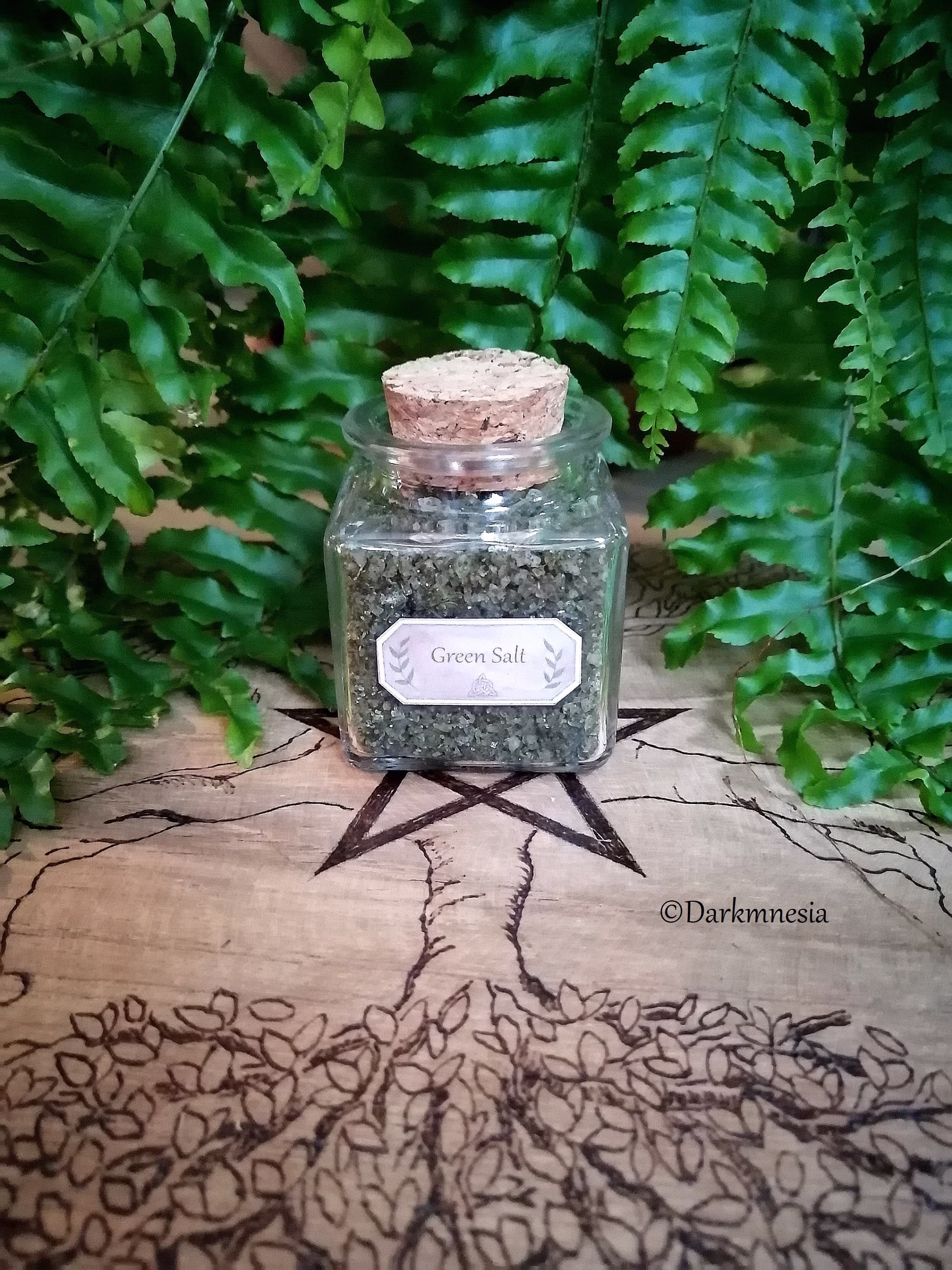 Green Salt, Prosperity, Abundance, Money, Luck, Altar, Wicca, Wiccan, Witchy, Hoodoo, Witchcraft, Spell, Ritual, Pagan, Herbs