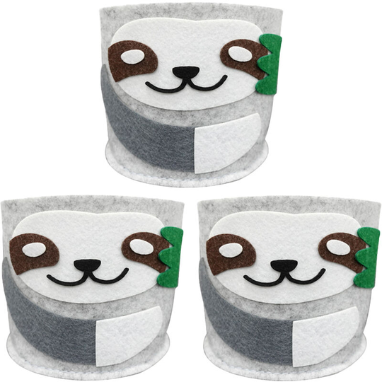 Sloth Planter Felt Plant Pots Cute Animal Shaped Cartoon Flower Planter Grow Bag Container Flowerpot for Indoor Outdoor Patio Home Garden