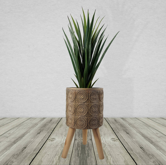 Flowers Composite Planter With Stand