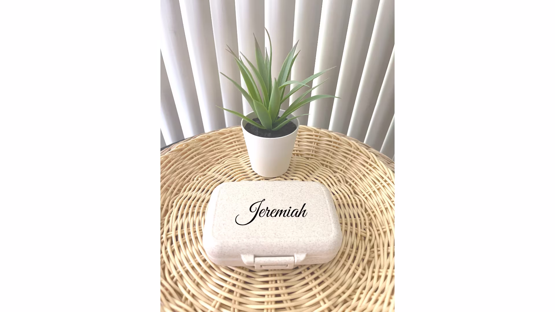 Personalized Beige Medicine Box With Free Pouch Portable Pocket-Size Pill Box|| Soap Case| Travel Jewelry Box/ Small Accessories Kit