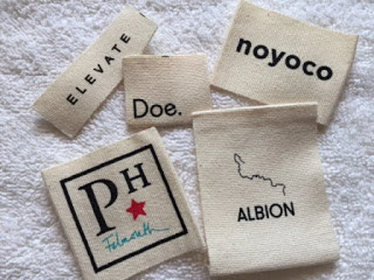 Customized Multi Color Organic Eco Friendly Cotton Labels, Natural Cotton , White Cotton, Biege Cotton, Printed Label, Digital Label