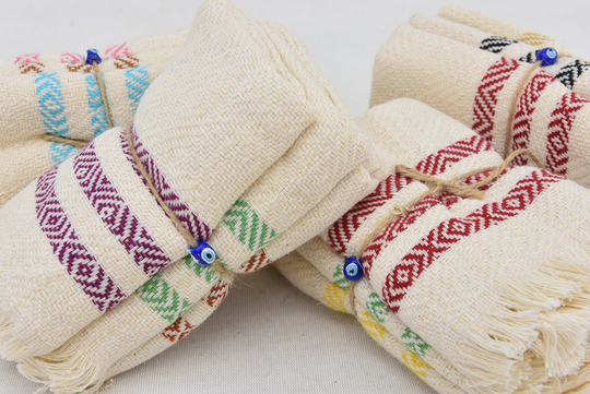 Tea Towel, Kitchen Decor Organic Cotton 3 Pcs Set Napkin, Turkish Dishcloths, Hand 12x20 Inches N-203