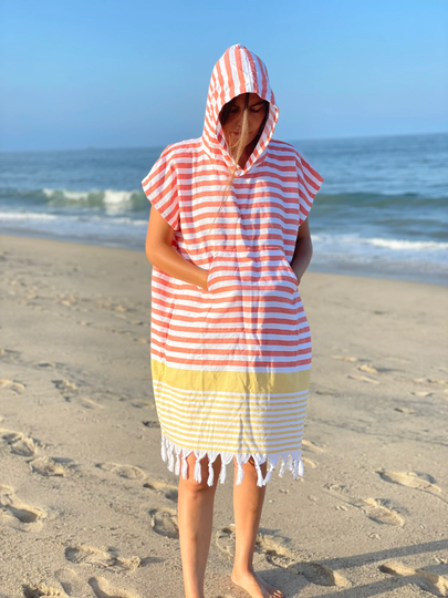 Handmade Turkish Organic Cotton Surfer Changing Poncho