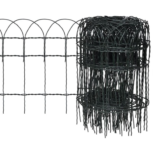 Hommoo - Garden Border Fence Powder-coated Iron 25x0.4 m VD03807