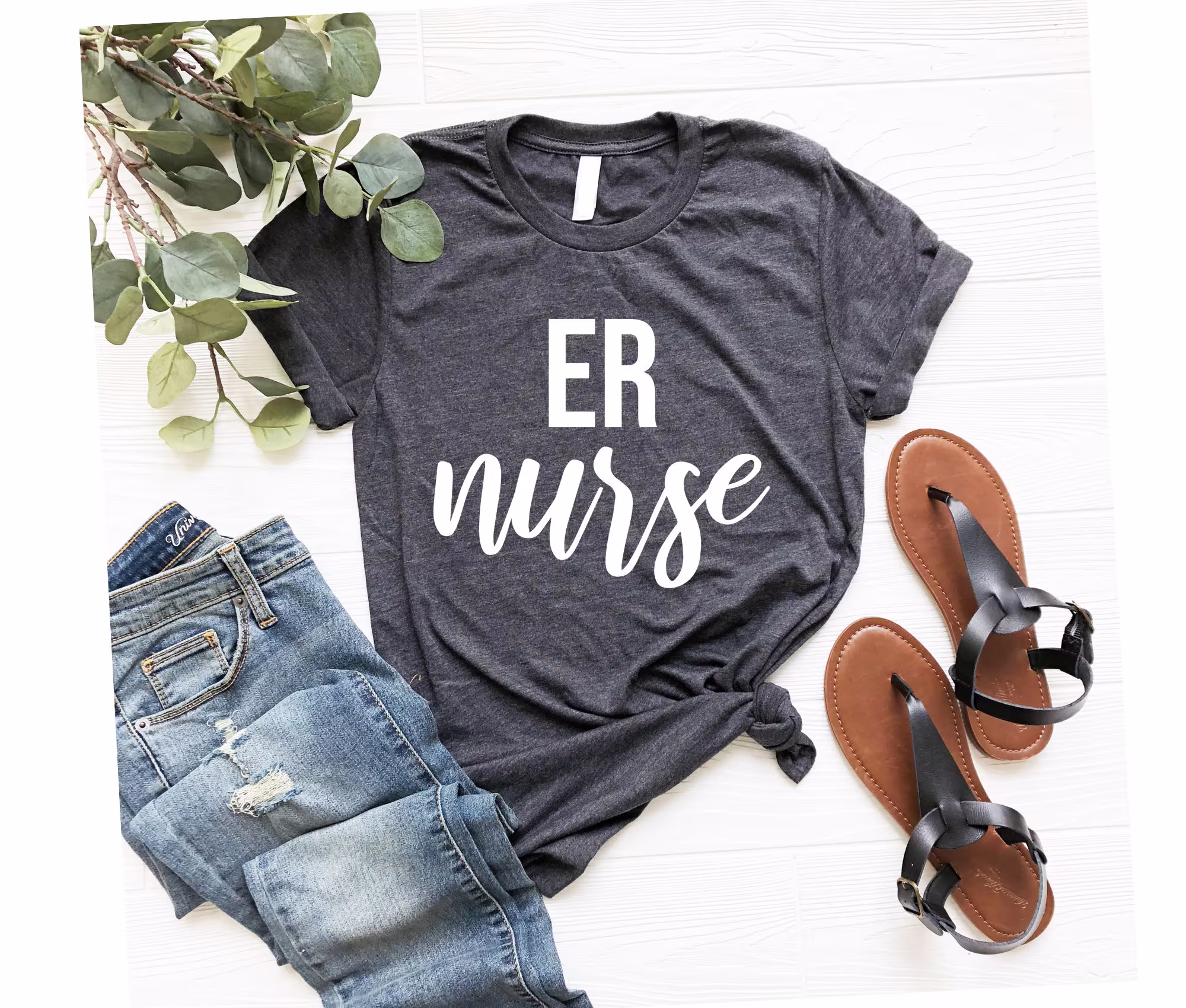 Nurse Shirts, Er Shirt, Gift, Nurse, Registered Grad Nursing Student Gift Rn Ok