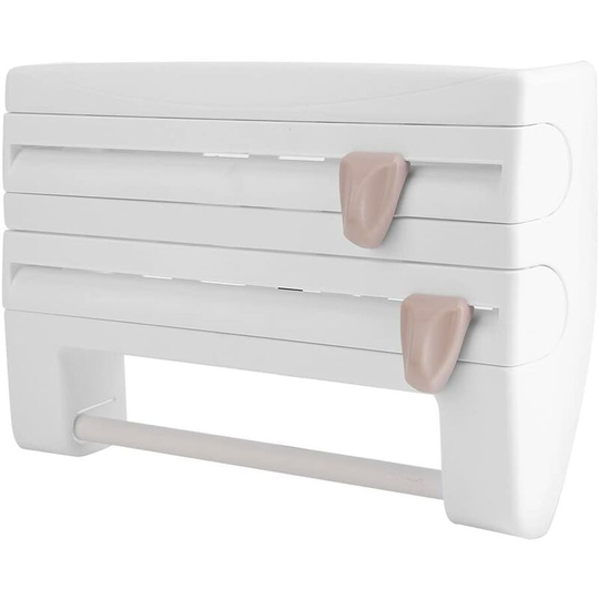 Wall Food Film Dispenser, Wall Dispenser - Paper Towel Organizer, Kitchen Wall Shelf - Kit
