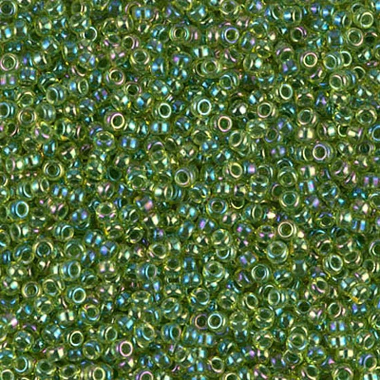 Miyuki Seed Beads 11/0 Green Lined Chartreuse Ab 11-341 24G Glass Size 11 Color