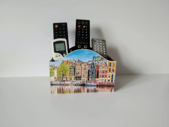 Tv Remote Control Storage, Holder For Television Controls, Mobile Phone Stand, Desktop Storage Organizer Remote, Holder Hairbrush