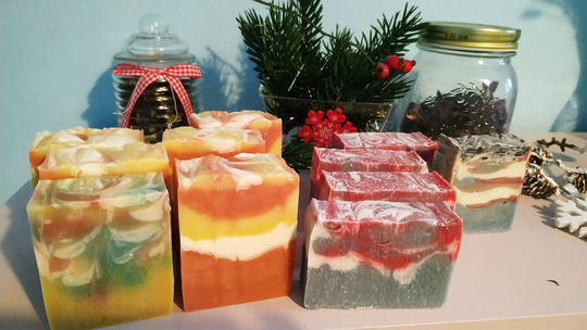 Homemade Soap, Handmade Natural Rose Handmade Essential Oil Face Lemon Bar Soap, Cold Process, Palm Oil Free