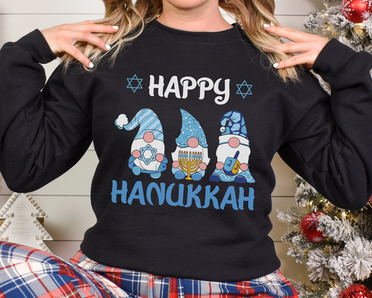 Happy Hannukah Shirt Sweater Hanukkah Jewish Sweatshirt, Tis The Season To Remind Everyone I'm Gifts Sweat H43