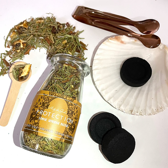 Protection Smudge Kit | Loose Incense Blend Meditation, Cleansing, Purification, Blessings |Loose Sage & Herb Blends| Remove Negative Energy