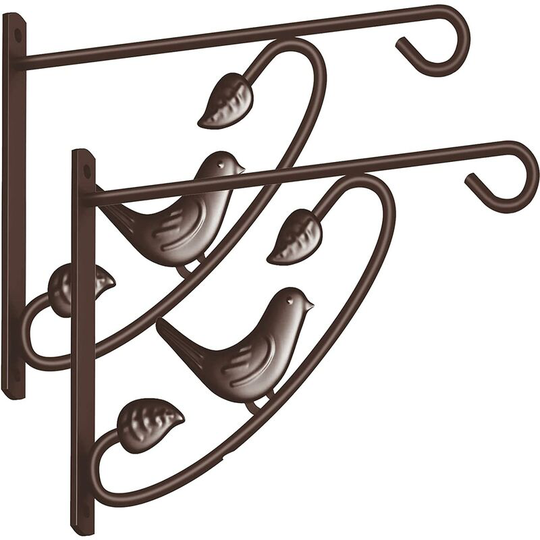 Sun Flowergb - 2 Pack Hanging Plant Holders 12 Inch Wall Planter Hooks Hangers Flower Pot Bird Feeder Wind Chimes Lanterns Patio Garden Shelf Outdoor