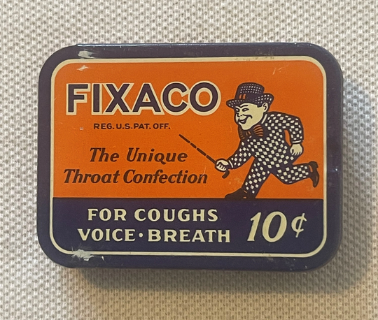 Vintage Fixaco Medicine Tins 1930S - Pharmacy Doctor Collectibles