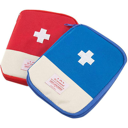 Perle Rare - Mini First Aid Kit Empty Mini Medicine Storage Bag Portable Medical Travel Bag Pill Drug Package Container For Hiking,Outdoor,Cycling