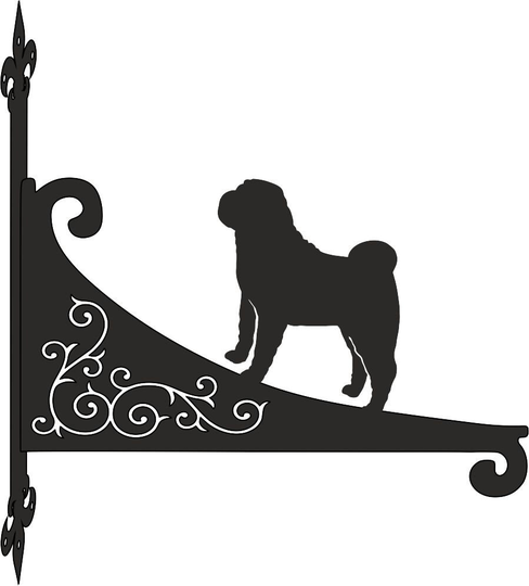 Shar Pei Ornamental Scroll Hanging Bracket