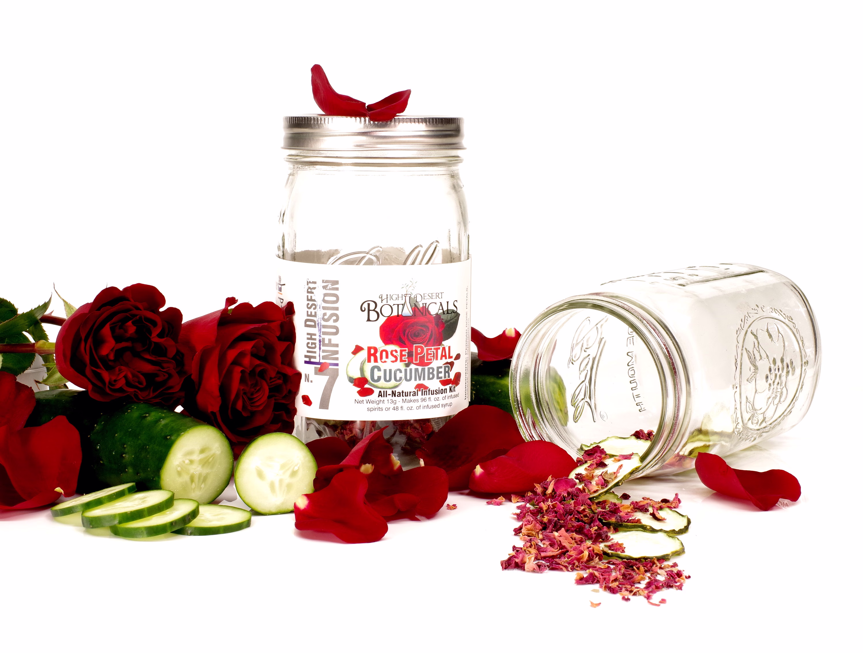 Rose Petal & Cucumber Infusion Kit - Makes 96 Oz Infused Vokda Or 72 Syrup