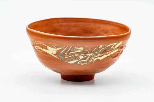Japanese Matcha Bowl - 伸康 Nobuyasu Nerikomi Tokoname-Yaki Chawan 250Ml