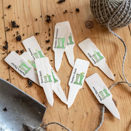 Personalised Daddy And Me Welly Plant Markers