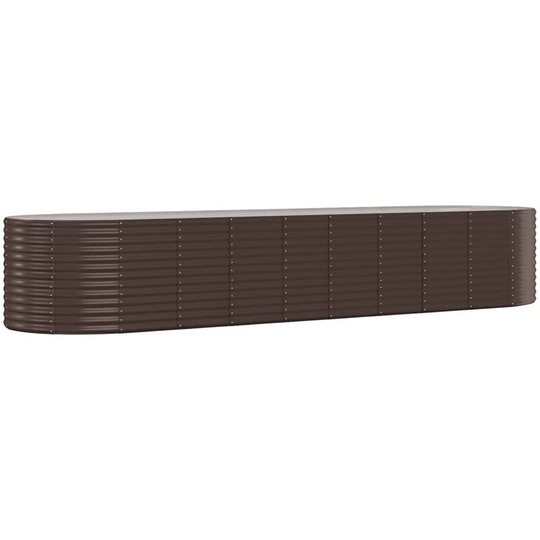 Vidaxl - Garden Planter Powder-coated Steel 396x100x68 cm Brown Brown