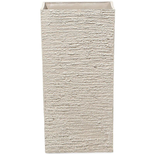 Beliani - Flower Planter Tall Stone Garden Plant Pot Indoor Outdoor 30x60 cm Beige Gaza - Beige