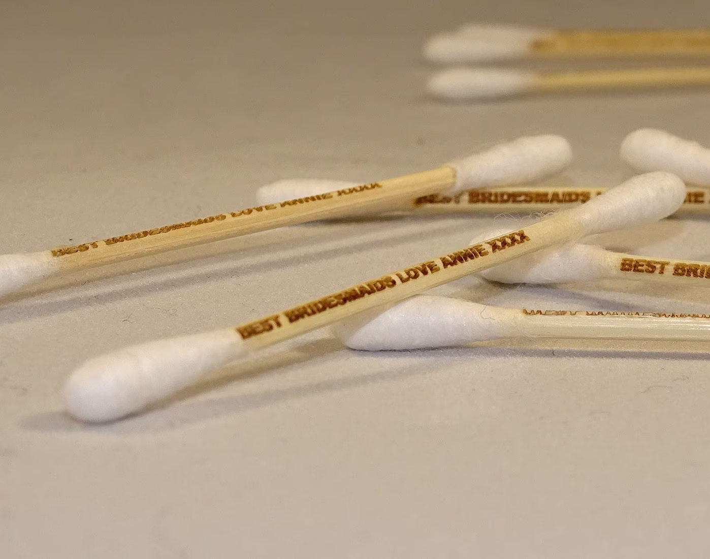 Personalised Bamboo & Organic Cotton Buds - Laser Engraved.(15