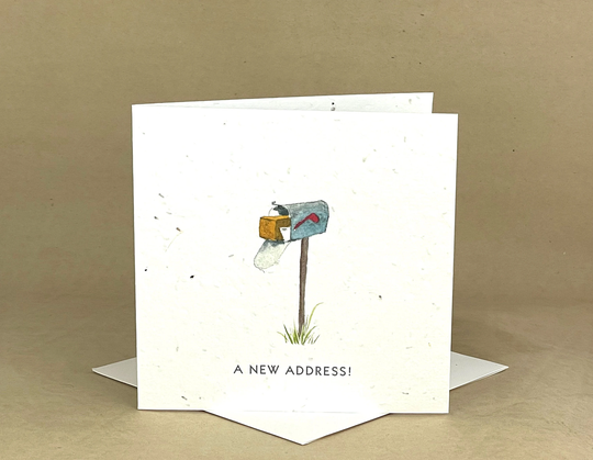 Plantable Eco-Friendly Seeded Card/New Home, Address Mailbox