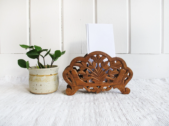 Wood Office Organizer/Napkin Holder - Made in India