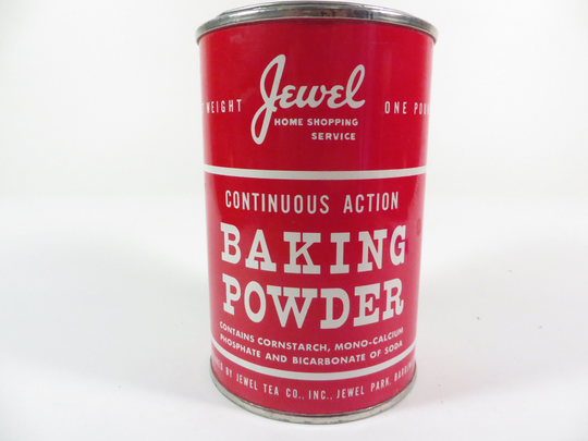 Vintage Jewel Home Shopping Services Baking Powder Can