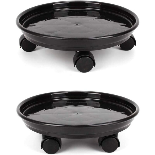 Planters with wheels for indoor and outdoor - 30cm 2PCS - Modou