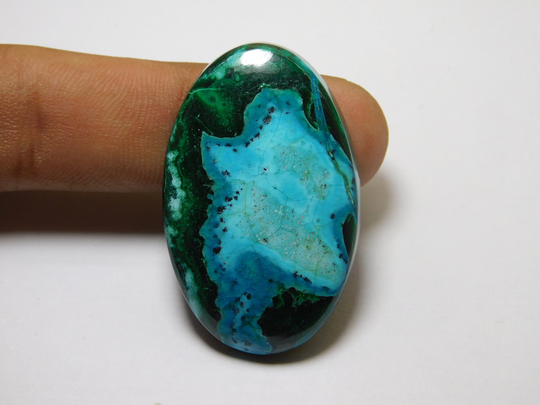 Chrysocolla Malachite Cabochon Gemstone 100 % Natural Loose Stone Wirewrapping Jewelry Making 86 Ct 41 X 26 Mm # 3368